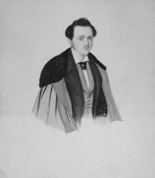 Wilhelm Büchner (Kolorierte Fotografie um 1855)