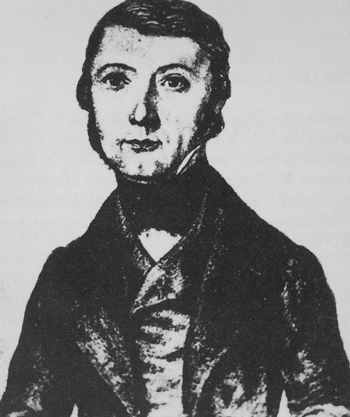 Adolf Stöber (Zeichnung von Johann Jakob Eck, 1844)