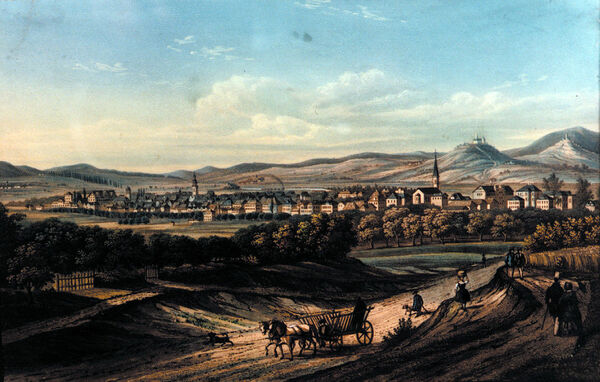 Ansicht von Gießen im 19. Jahrhundert