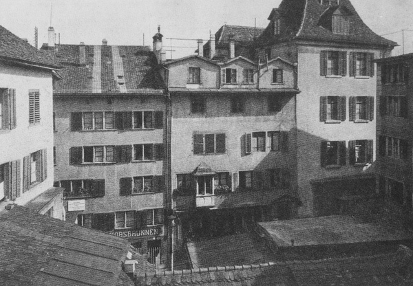Wohnhaus von Georg Büchner in Zürich (Fotografie, um 1950)